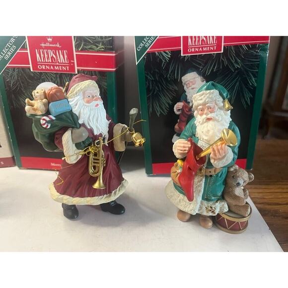Lot of 4 Vintage Hallmark Keepsake Ornaments Merry Olde Santa w Boxes - Picture 2 of 3